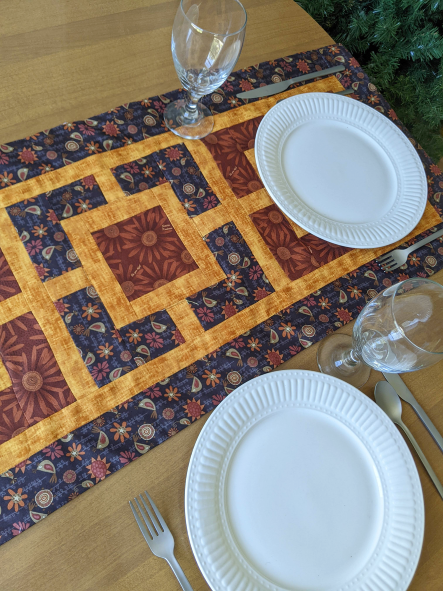 Country Birds Farmhouse Table Runner Brown - Image 4