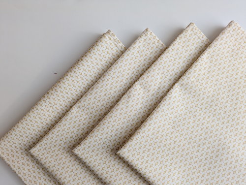 Cream and Gold Dinner Table Napkins - Image 9