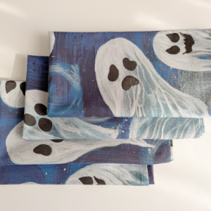 Ghosts Halloween Dinner Table Napkins