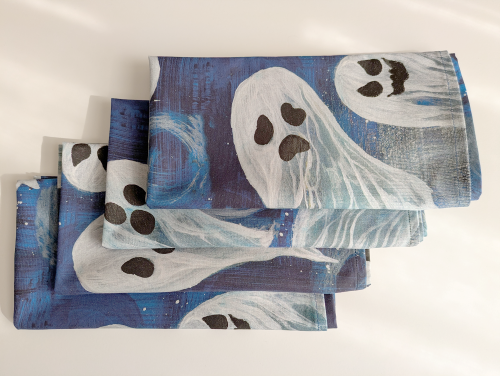 Spooky Ghosts Dinner Table Napkins