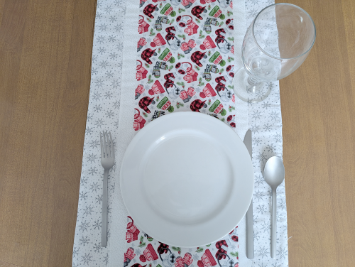 Hats and Mittens White Table Runner - Image 7