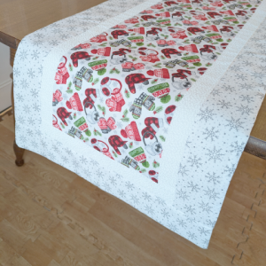 Hats and Mittens White Table Runner