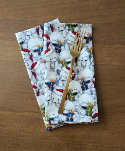 Merry Bear Gifts Dinner Table Napkins - Image 2