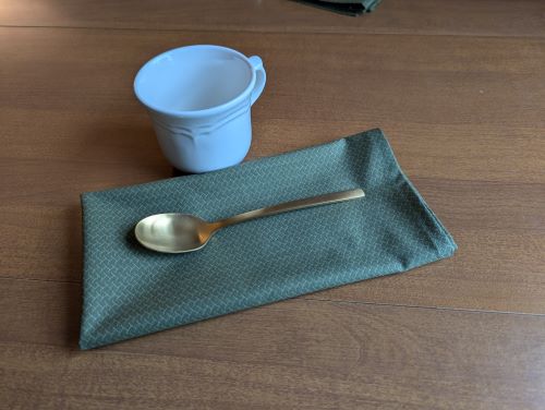 Olive Green Dinner Table Napkins - Image 2