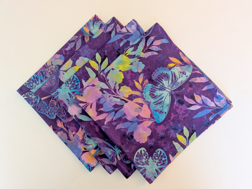 Plum Butterfly Dinner Table Napkins - Image 2