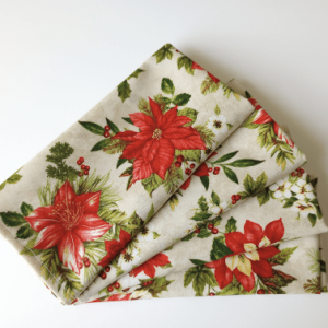 Classic Poinsettia Dinner Table Napkins