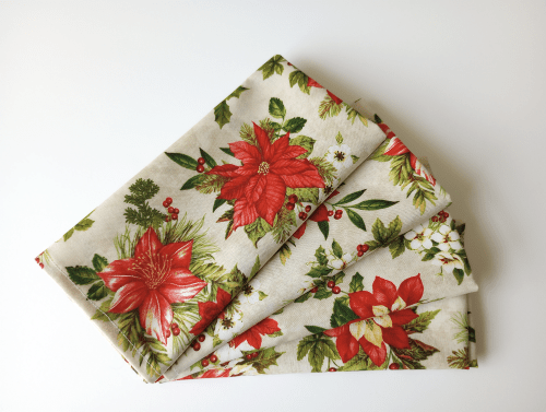 Classic Poinsettia Dinner Table Napkins