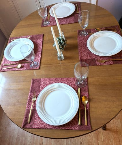 Bordeaux Damask Placemats - Image 7