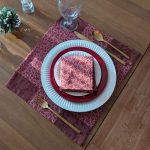 Bordeaux Damask Placemat Napkins Set