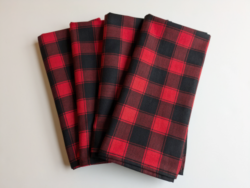 Black and Red Buffalo Plaid Dinner Table Napkins - Image 8