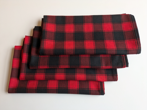 Black and Red Buffalo Plaid Dinner Table Napkins - Image 6