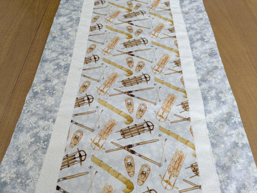 Rustic Sledding Table Runner Snow - Image 9