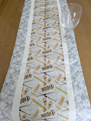 Rustic Sledding Table Runner Snow - Image 8