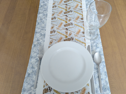 Rustic Sledding Table Runner Snow - Image 6