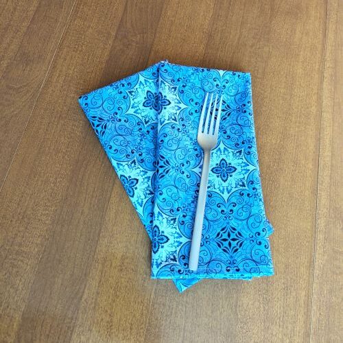 Stone Blue Dinner Table Napkins