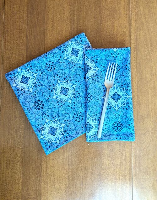 Stone Blue Dinner Table Napkins - Image 3