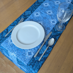 Stone Blue Table Runner