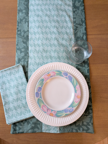 Stone Sage Table Runner Napkin Set - Image 9