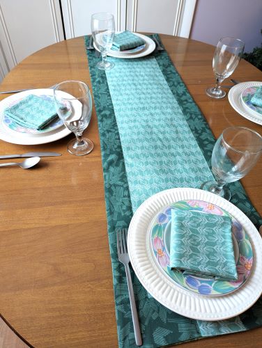 Stone Sage Table Runner Napkin Set - Image 5