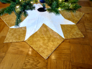 White Gold Tree Skirt Star - Image 3