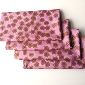 Pink and Gold Dinner Table Napkins