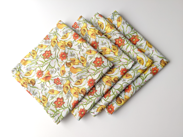 Retro Wildflower Dinner Table Napkins - Image 12
