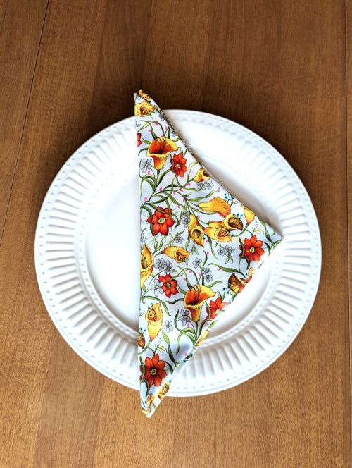 Retro Wildflower Dinner Table Napkins - Image 6