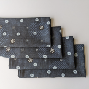 Winter Snow Dinner Table Napkins Fabric napkins Dining napkins Handmade Cotton Napkins Holiday Napkins Christmas Napkins Snowflake Napkins Navy Napkins Supreme Accents