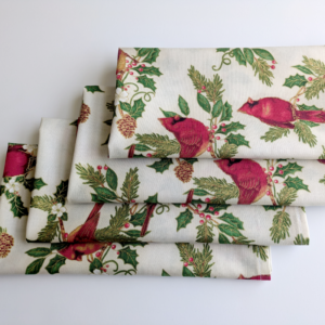 Red Cardinals Dinner Table Napkins Fabric napkins Dining napkins Handmade Cotton Napkins Holiday Napkins Christmas Napkins Bird Christmas Napkins Supreme Accents