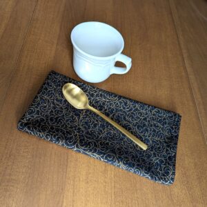 Black and Gold Dinner Table Napkins Fabric napkins Dining napkins Handmade Cotton Napkins Holiday Napkins Christmas Napkins Supreme Accents