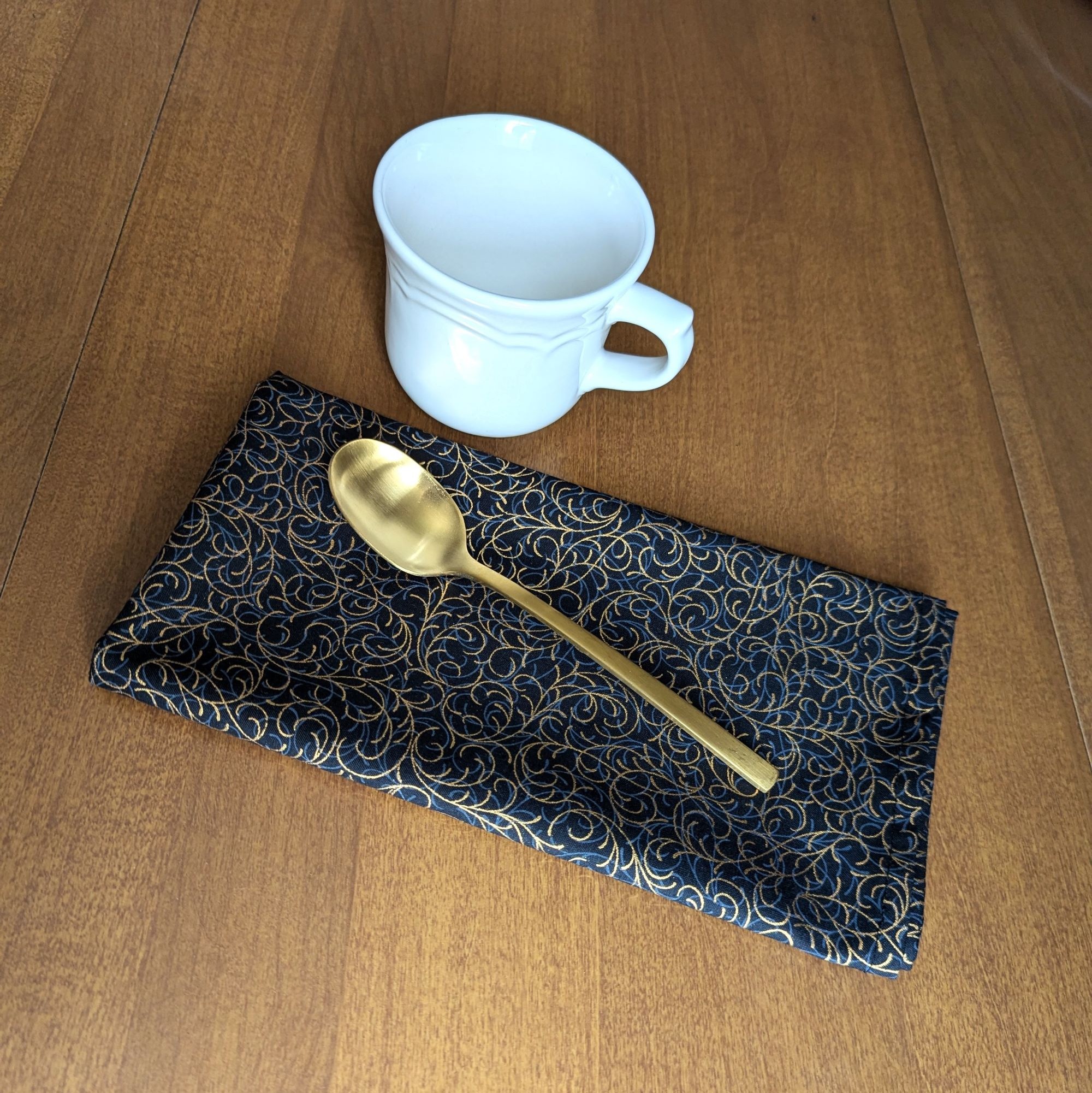 Black and Gold Dinner Table Napkins Fabric napkins Dining napkins Handmade Cotton Napkins Holiday Napkins Christmas Napkins Supreme Accents