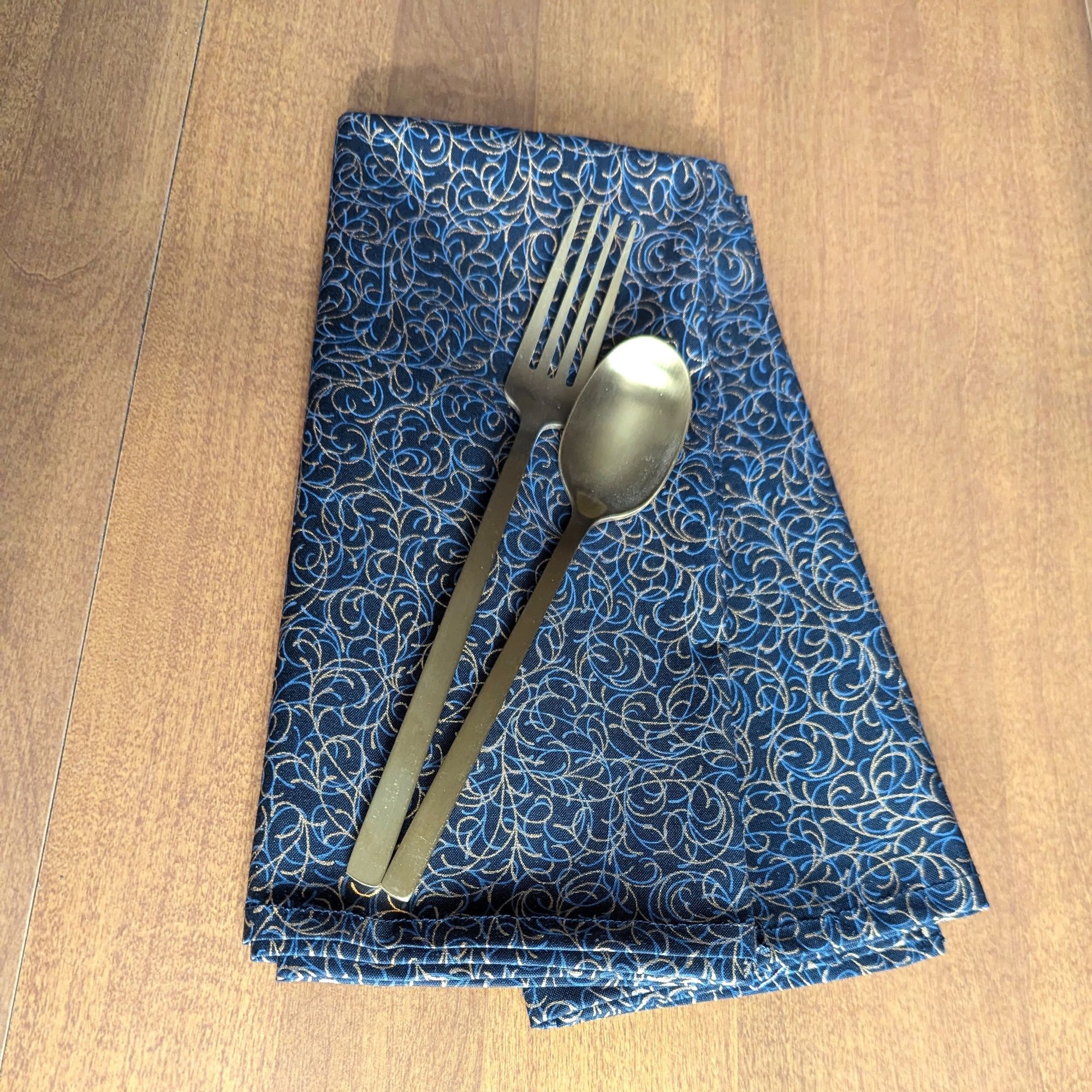 Black and Gold Dinner Table Napkins Fabric napkins Dining napkins Handmade Cotton Napkins Holiday Napkins Christmas Napkins Supreme Accents