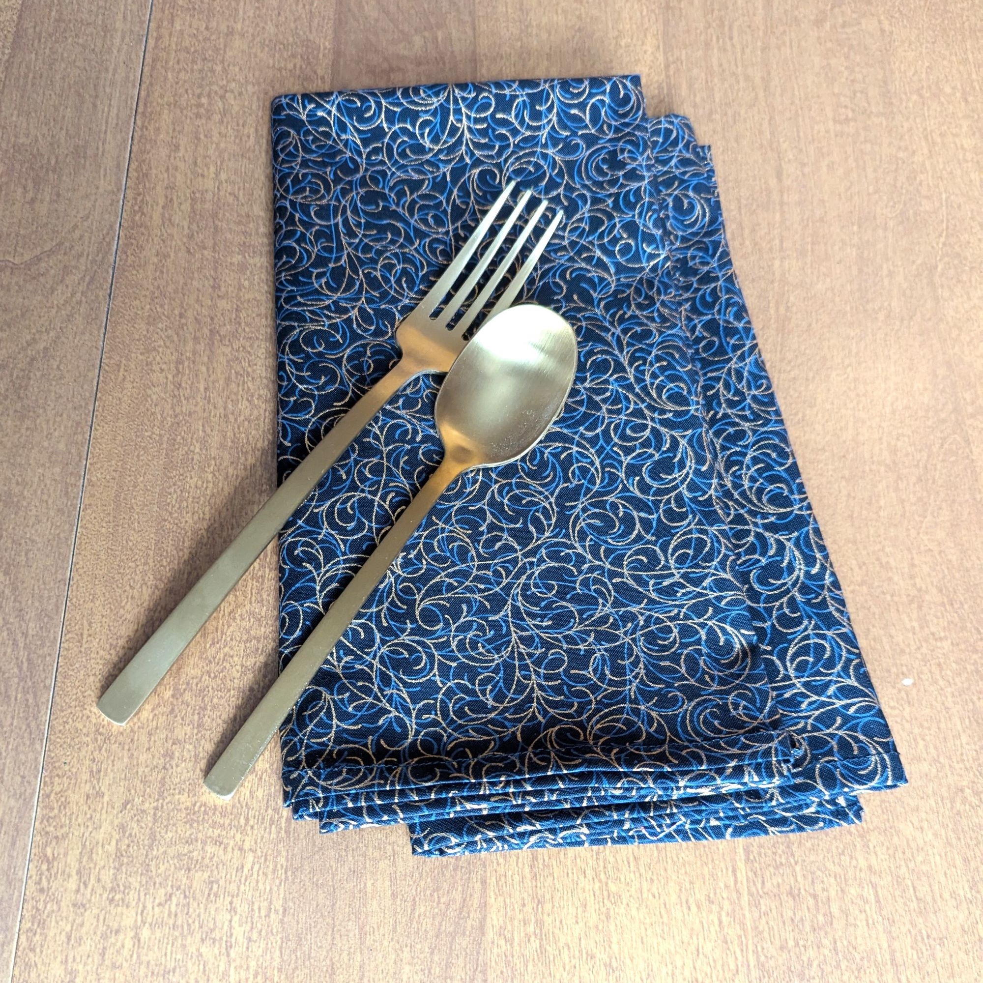 Black and Gold Dinner Table Napkins Fabric napkins Dining napkins Handmade Cotton Napkins Holiday Napkins Christmas Napkins Supreme Accents