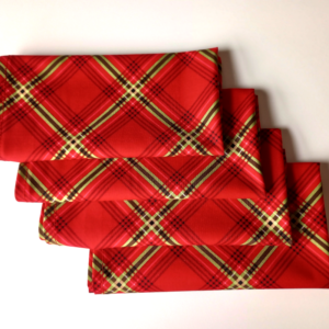 Tartan Plaid Dinner Table Napkins Fabric napkins Dining napkins Handmade Cotton Napkins Holiday Napkins Christmas Napkins Bird Christmas Napkins Supreme Accents