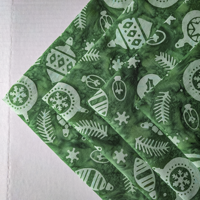 Green batik Christmas dinner napkins, Green Christmas napkins, cloth dinner napkins, holiday cloth napkins, Green batik dinner napkins, ornament print napkins, festive cloth napkin set, artisanal batik holiday table linens, washable cotton Christmas napkins set, Green Christmas napkins, cloth dinner napkins, holiday cloth napkins, Christmas table linens, Supreme Accents