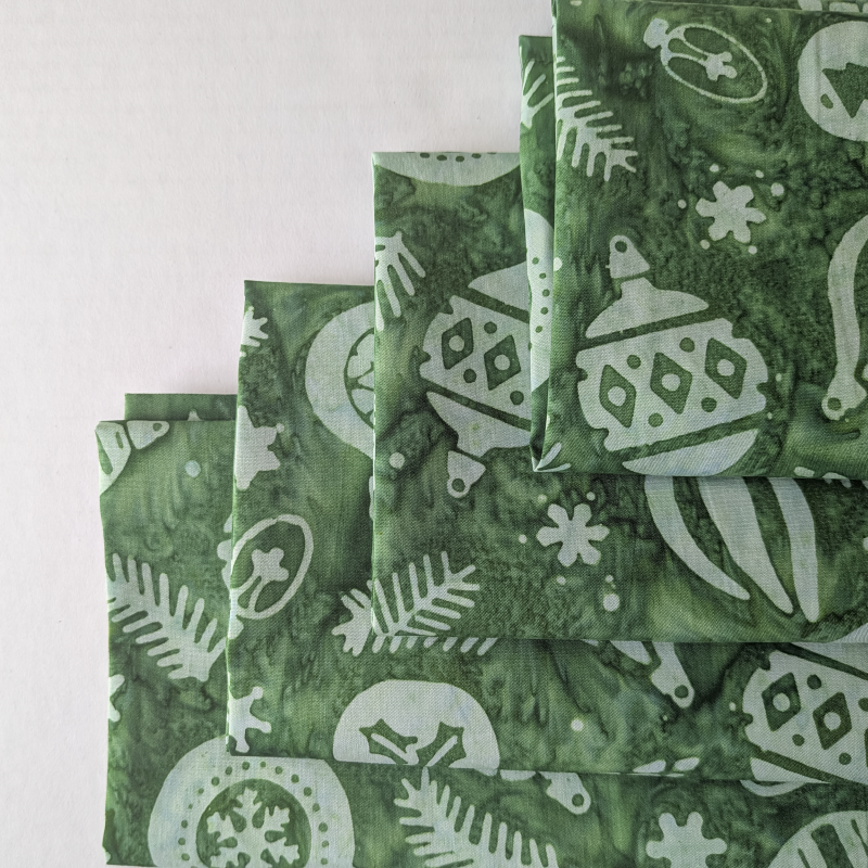 Green batik Christmas dinner napkins, Green Christmas napkins, cloth dinner napkins, holiday cloth napkins, Green batik dinner napkins, ornament print napkins, festive cloth napkin set, artisanal batik holiday table linens, washable cotton Christmas napkins set, Green Christmas napkins, cloth dinner napkins, holiday cloth napkins, Christmas table linens, Supreme Accents