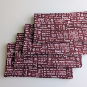 Merry Christmas Dinner Table Napkins Fabric napkins Dining napkins Handmade Cotton Napkins Holiday Napkins Christmas Napkins Burgundy Christmas Napkins Supreme Accents