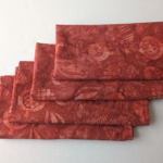 Red Christmas napkins, cloth dinner napkins, holiday cloth napkins, Red batik dinner napkins, ornament print napkins, festive cloth napkin set, artisanal batik holiday table linens, washable cotton Christmas napkins set, Red Christmas napkins, cloth dinner napkins, holiday cloth napkins, Christmas table linens